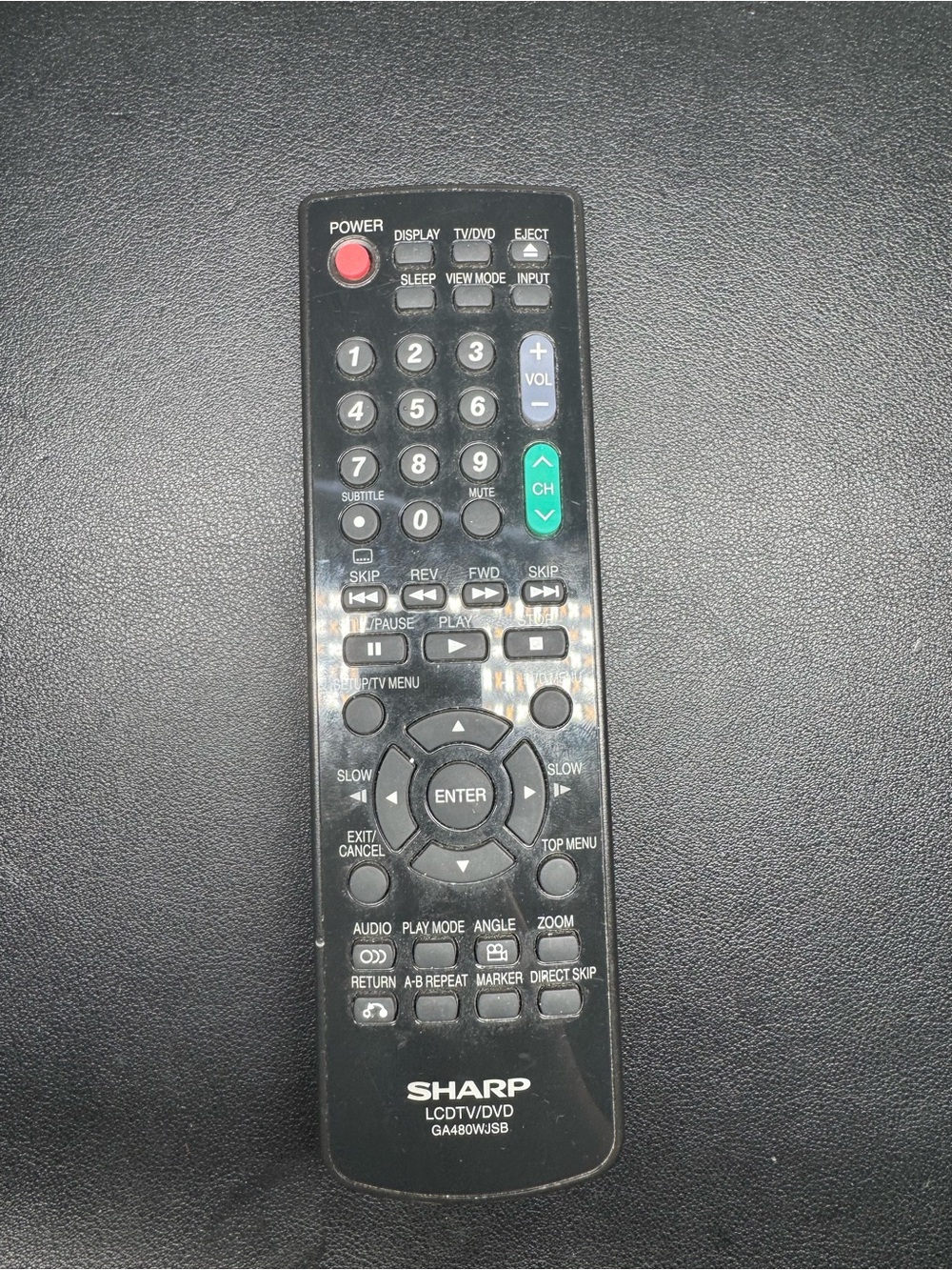 genuine sharp ga480wjsb lcd tv/dvd combo remote - lc-19ad22u lc-22dv17u